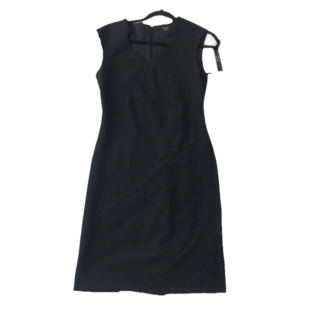 ALEX MARIE WOMEN DRESS SZ |4| SLEEVELESS BLACK V NECK Retail $128 - Picture 5 of 16